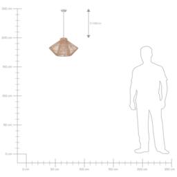 Wyld and Coco Beige Cotton Rope Pendant Lamp Japandi - thumbnail 7