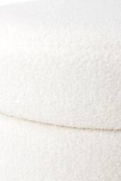 Living and Home Teddy Fleece Upholstered Storage Ottoman in White - thumbnail 8