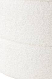 Living and Home Teddy Fleece Upholstered Storage Ottoman in White - thumbnail 7