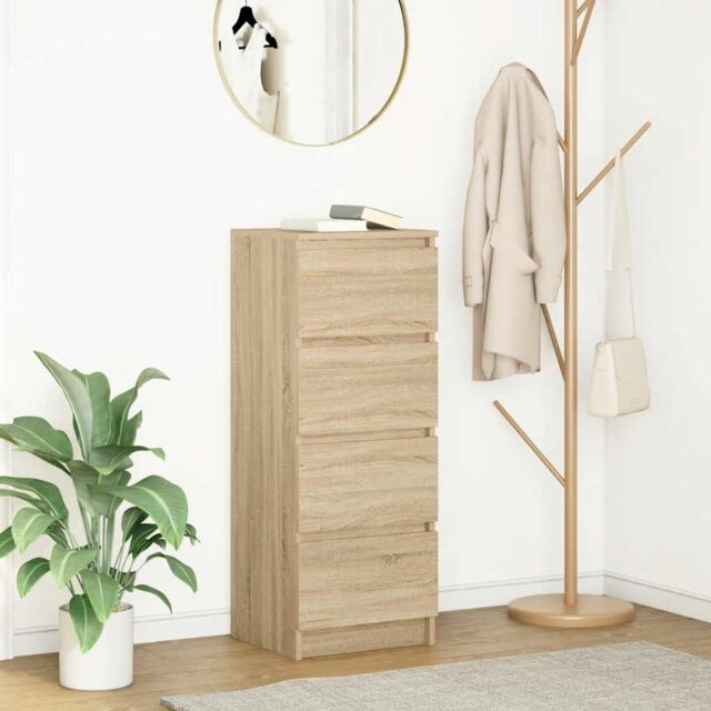 Berkfield Home Sideboard Sonoma Oak 37.5x35x99 cm Engineered Wood in Brown - image 1