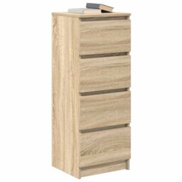 Berkfield Home Sideboard Sonoma Oak 37.5x35x99 cm Engineered Wood in Brown - thumbnail 4