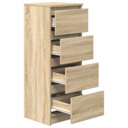 Berkfield Home Sideboard Sonoma Oak 37.5x35x99 cm Engineered Wood in Brown - thumbnail 5