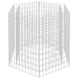 Berkfield Home Hexagonal Gabion Raised Bed 100x90x100 cm in Silver - Size: 100 x 90 x 100 cm - thumbnail 4