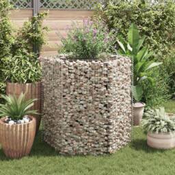 Berkfield Home Hexagonal Gabion Raised Bed 100x90x100 cm in Silver - Size: 100 x 90 x 100 cm - thumbnail 2