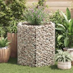 Berkfield Home Hexagonal Gabion Raised Bed 100x90x100 cm in Silver - Size: 100 x 90 x 100 cm - thumbnail 1