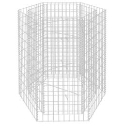 Berkfield Home Hexagonal Gabion Raised Bed 100x90x100 cm in Silver - Size: 100 x 90 x 100 cm - thumbnail 3