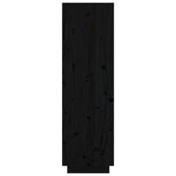 Berkfield Home Highboard Black 74x35x117 cm Solid Wood Pine - Size: 74 x 35 x 117 cm - thumbnail 6