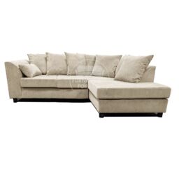 Furnishings For Less UK Casper Chenille 3 to 4 Seater L Shaped Corner Sofa Right Hand Facing in Beige - thumbnail 2