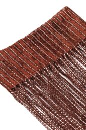 Neel Blue Glitter String Curtain Panel, Ivory, 200cm x 100cm in Burgundy - Size: 100 cm width x 200 cm drop - thumbnail 4