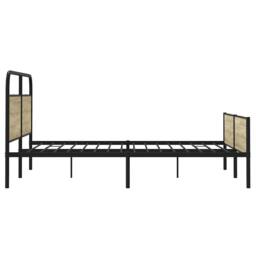 Berkfield Home Metal Bed Frame without Mattress Sonoma Oak 180x200 cm Super King in Brown - thumbnail 6