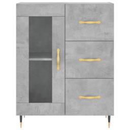 Berkfield Home Highboard Concrete Grey 69.5x34x180 cm Engineered Wood - thumbnail 8
