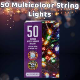 VFM e-Store Christmas Multicolour Bulbs String Lights 50 Bulbs 5m 30cm Lead X 1 - thumbnail 3