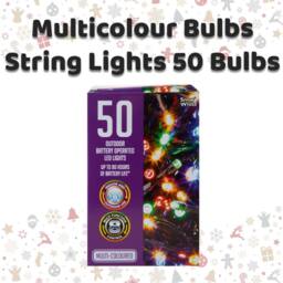 VFM e-Store Christmas Multicolour Bulbs String Lights 50 Bulbs 5m 30cm Lead X 1 - thumbnail 2