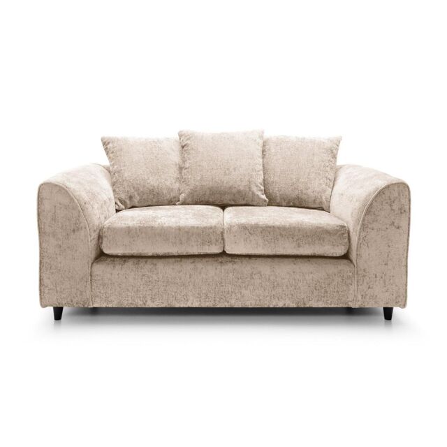 Abakus Direct Harriet Crushed Chenille 2 Seater Sofa in Cream - image 1