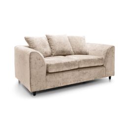 Abakus Direct Harriet Crushed Chenille 2 Seater Sofa in Cream - thumbnail 2