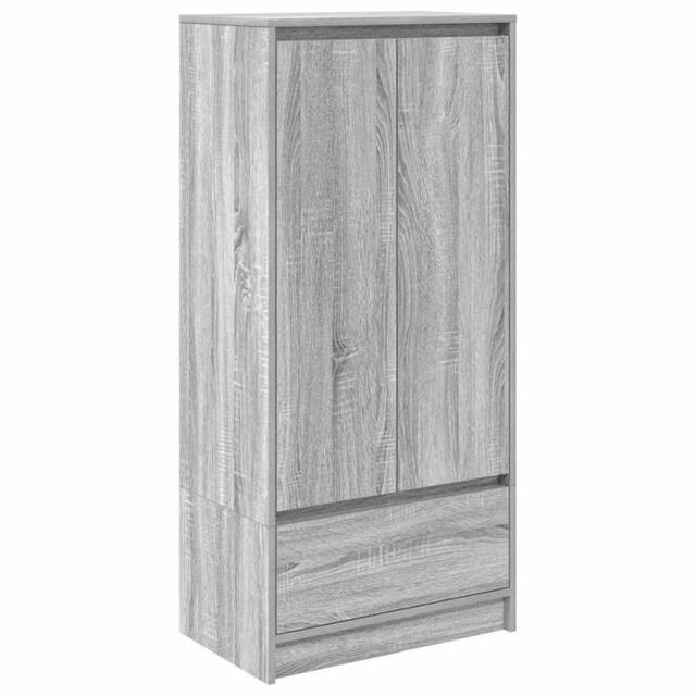 Berkfield Home Cabinet with Drawer Grey Sonoma 55.5x34x119.5 cm Engineered Wood - image 1