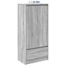 Berkfield Home Cabinet with Drawer Grey Sonoma 55.5x34x119.5 cm Engineered Wood - thumbnail 4