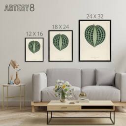 "Artery8 Vintage Botanical Seersucker Plant Leaf Fawcett Framed Canvas Wall Art in Beige - Size: W24"" x H32""" - thumbnail 4