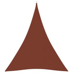 Berkfield Home Sunshade Sail Oxford Fabric Triangular 3x4x4 m Terracotta in Brown - thumbnail 1