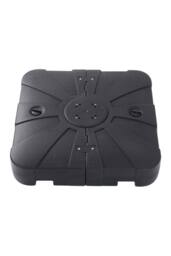 H&O Direct HDPE Square Parasol Base Outdoor Umbrella Stand in Black - thumbnail 4