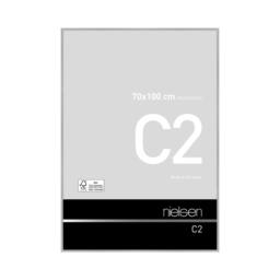 nielsen C2 Aluminium Picture Frame 70x100cm - Float Glass & Push/Turn Clips in Silver - Size: 70x100 cm - thumbnail 1