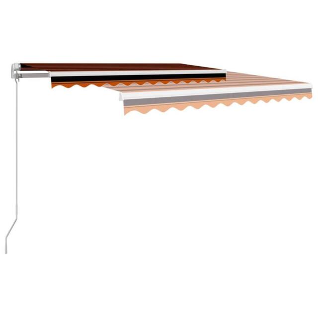 Berkfield Home Manual Retractable Awning 350x250 cm Orange & Brown - image 1