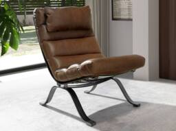 Angel Cerda Dark Brown Cowhide Leather Armchair - thumbnail 3