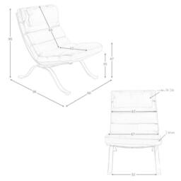 Angel Cerda Dark Brown Cowhide Leather Armchair - thumbnail 7