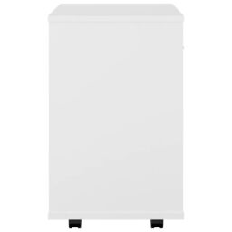 Berkfield Home Rolling Cabinet White 46x36x59 cm Engineered Wood - Size: 46 x 36 x 59 cm - thumbnail 5