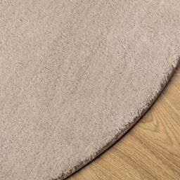 Berkfield Home Rug HUARTE Short Pile Soft & Washable Sand √ò 120 cm in Brown - Size: Medium - thumbnail 4