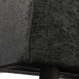 Furnishings For Less UK Zina Chenille Fabric Armchair Single Seater in Black - thumbnail 2