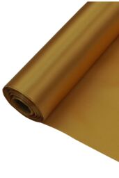 Neel Blue 20cm x 29cm Solid Satin Roll Large Fabric for Chair Sash Wedding Bouquet Décor Drapery in Gold - Size: 20 cm x 29 cm - thumbnail 2