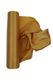 Neel Blue 20cm x 29cm Solid Satin Roll Large Fabric for Chair Sash Wedding Bouquet Décor Drapery in Gold - Size: 20 cm x 29 cm - thumbnail 1