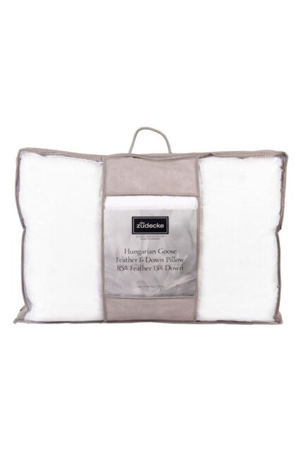 die zudecke Hungarian Goose Feather & Down Soft Pillow in White - image 1