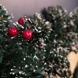 Samuel Alexander 2.7m Green Christmas Garland with Pine Cones & Red Berries - thumbnail 4