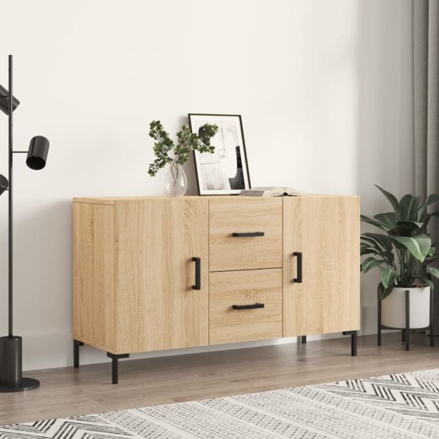 Berkfield Home Sideboard Sonoma Oak 100x36x60 cm Engineered Wood in Brown - Size: 100 x 36 x 60 cm - image 1