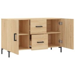 Berkfield Home Sideboard Sonoma Oak 100x36x60 cm Engineered Wood in Brown - Size: 100 x 36 x 60 cm - thumbnail 5