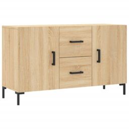 Berkfield Home Sideboard Sonoma Oak 100x36x60 cm Engineered Wood in Brown - Size: 100 x 36 x 60 cm - thumbnail 2