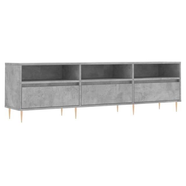 Berkfield Home TV Cabinet Concrete Grey 150x30x44.5 cm Engineered Wood - image 1
