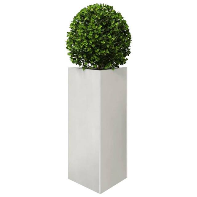 Berkfield Home Durable Garden Planter Triangular 40x34.5x70 cm Stainless Steel in Silver - image 1
