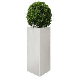 Berkfield Home Durable Garden Planter Triangular 40x34.5x70 cm Stainless Steel in Silver - thumbnail 1