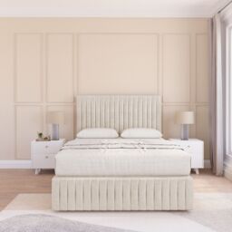 "Sloomy Madison Plush Bed Set, No Drawers Mattress & 26"" Headboard in Cream - Size: Super King" - thumbnail 2