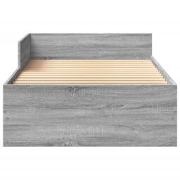 Berkfield Home Bed Frame without Mattress Grey Sonoma 75x190 cm Small Single Engineered Wood - thumbnail 5