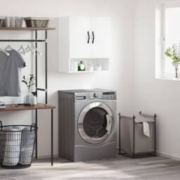 Berkfield Home Wall Cabinet White 60x31x70 cm Engineered Wood - Size: 60 x 31 x 70 cm - thumbnail 2