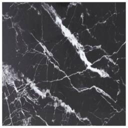 Berkfield Home Table Top Black 80x80 cm 6 mm Tempered Glass with Marble Design