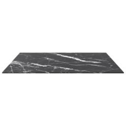 Berkfield Home Table Top Black 80x80 cm 6 mm Tempered Glass with Marble Design - thumbnail 3