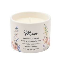 The Cottage Garden Mother's Day Ceramic Candle 100g - Mum in White - thumbnail 5