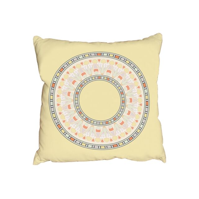 Benjamin Tate Design Circle ornament Yellow (Outdoor Cushion)