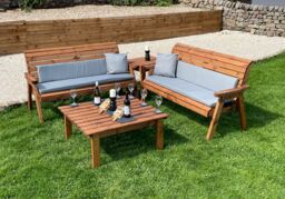 Charles Taylor Trading Six Seater Balmoral Corner Set in Brown - thumbnail 4
