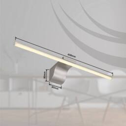 Netlighting Pepe Bathroom Over Mirror Light Nickel Matt IP44 LED 4000K in Grey - thumbnail 5